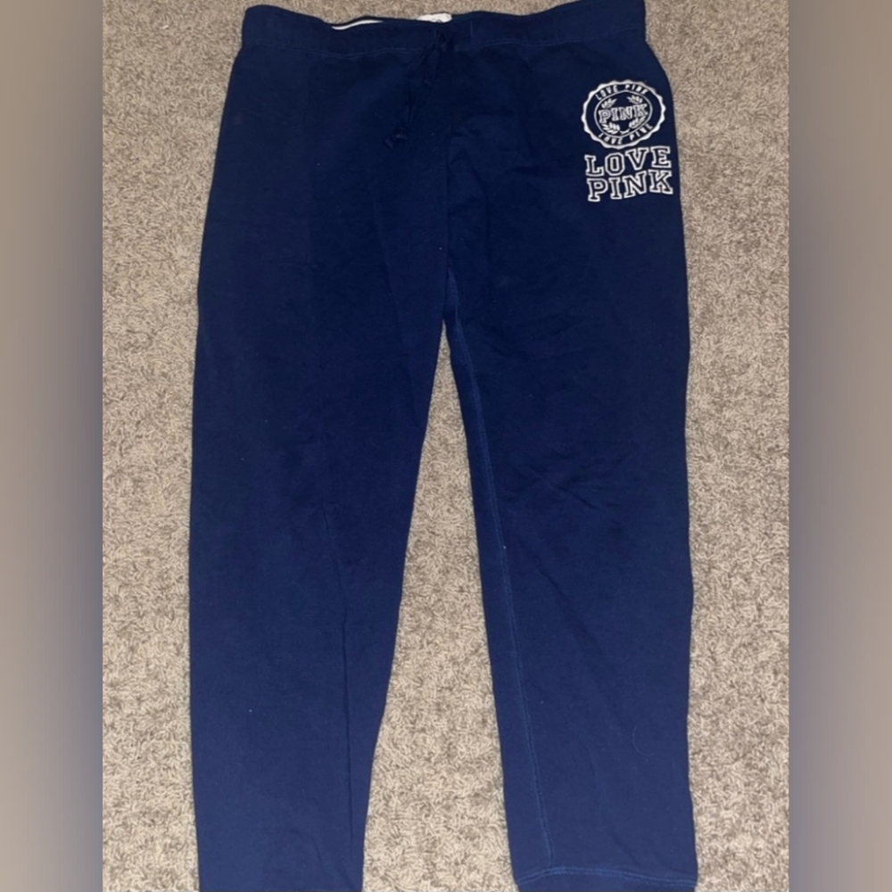 Victoria’s Secret joggers athleisure pajamas leggings navy blue large L